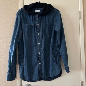 PacSun Denim Shirt with Black Hoodie
